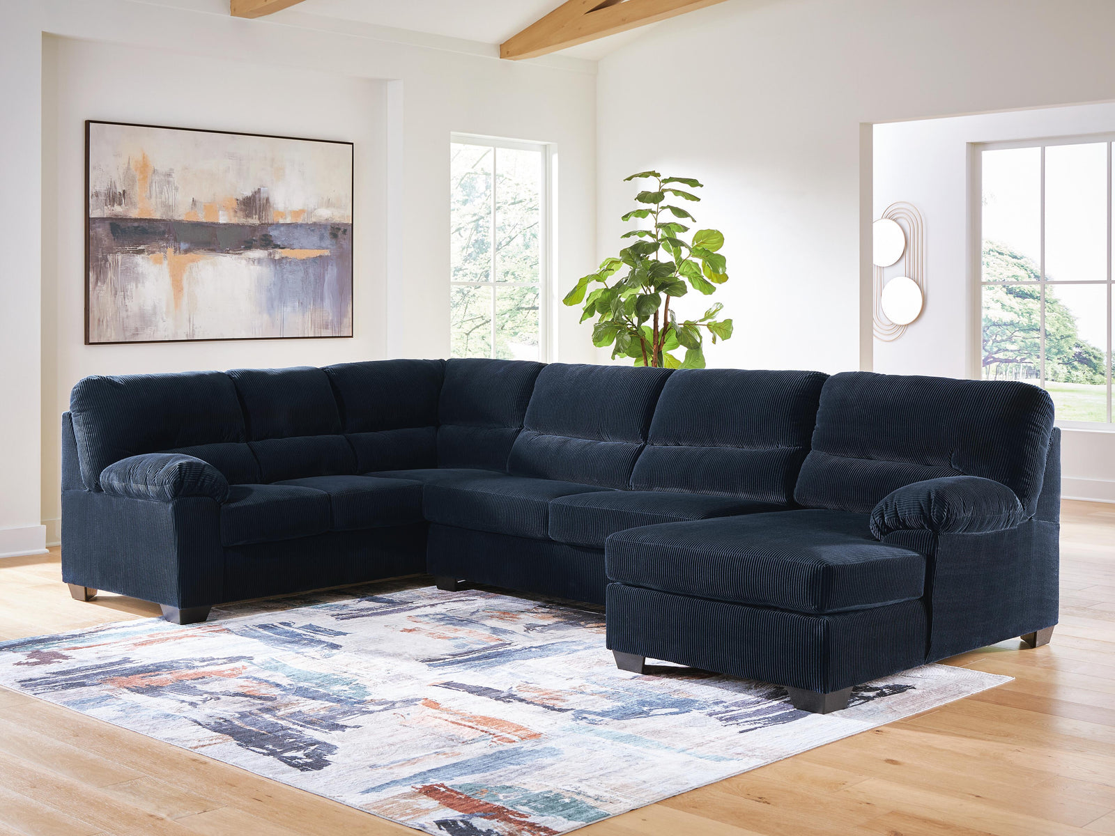 SimpleJoy 3-Piece Sectional with Chaise (24205-SI) - Image 2