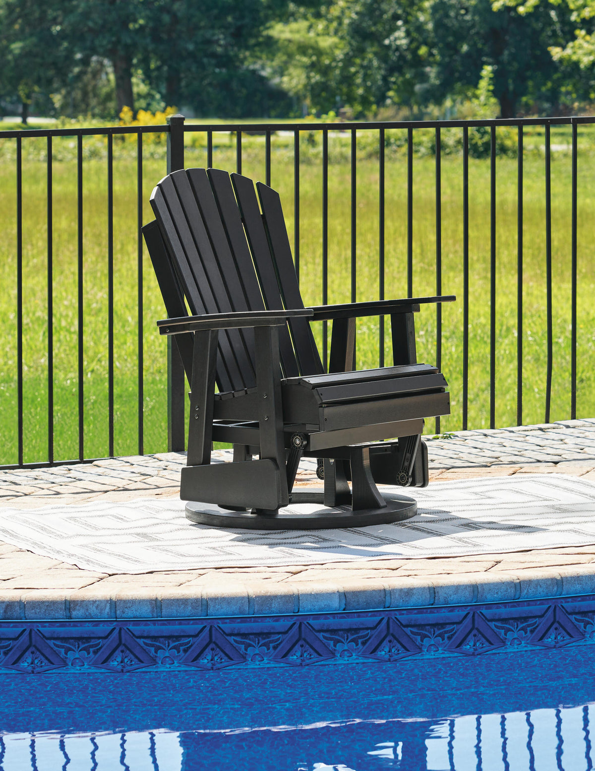 Hyland Wave Outdoor Swivel Glider Chair (P108-SI) - Image 15