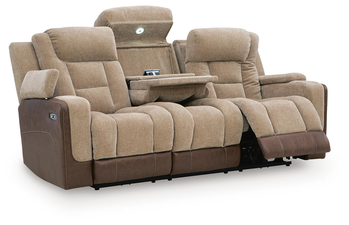 Mixed Motion Power Reclining Loveseat with Console (PC83504-SI) - Image 9