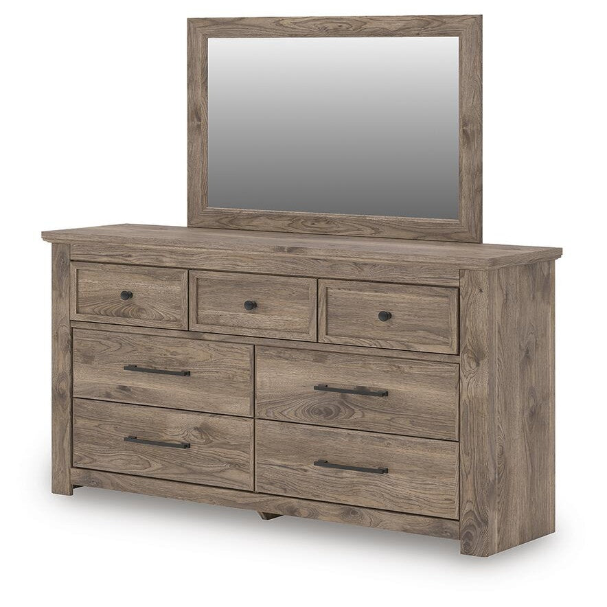Rusticott King Poster Bed, Dresser, Mirror and Nightstand (PCB2260-SI) - Image 8