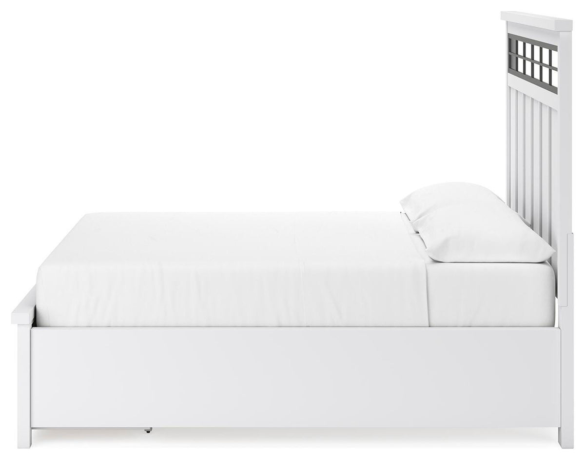 Ashbryn Panel Storage Bed - White/Natural  (B844-SI) - Image 6
