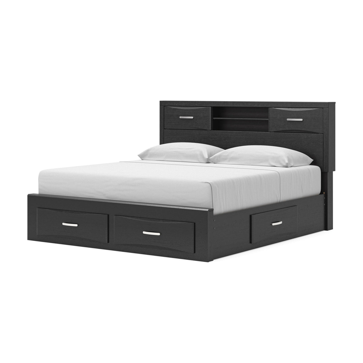 Stabotta King Bookcase Bed with Storage (PCB1755-SI) - Image 3