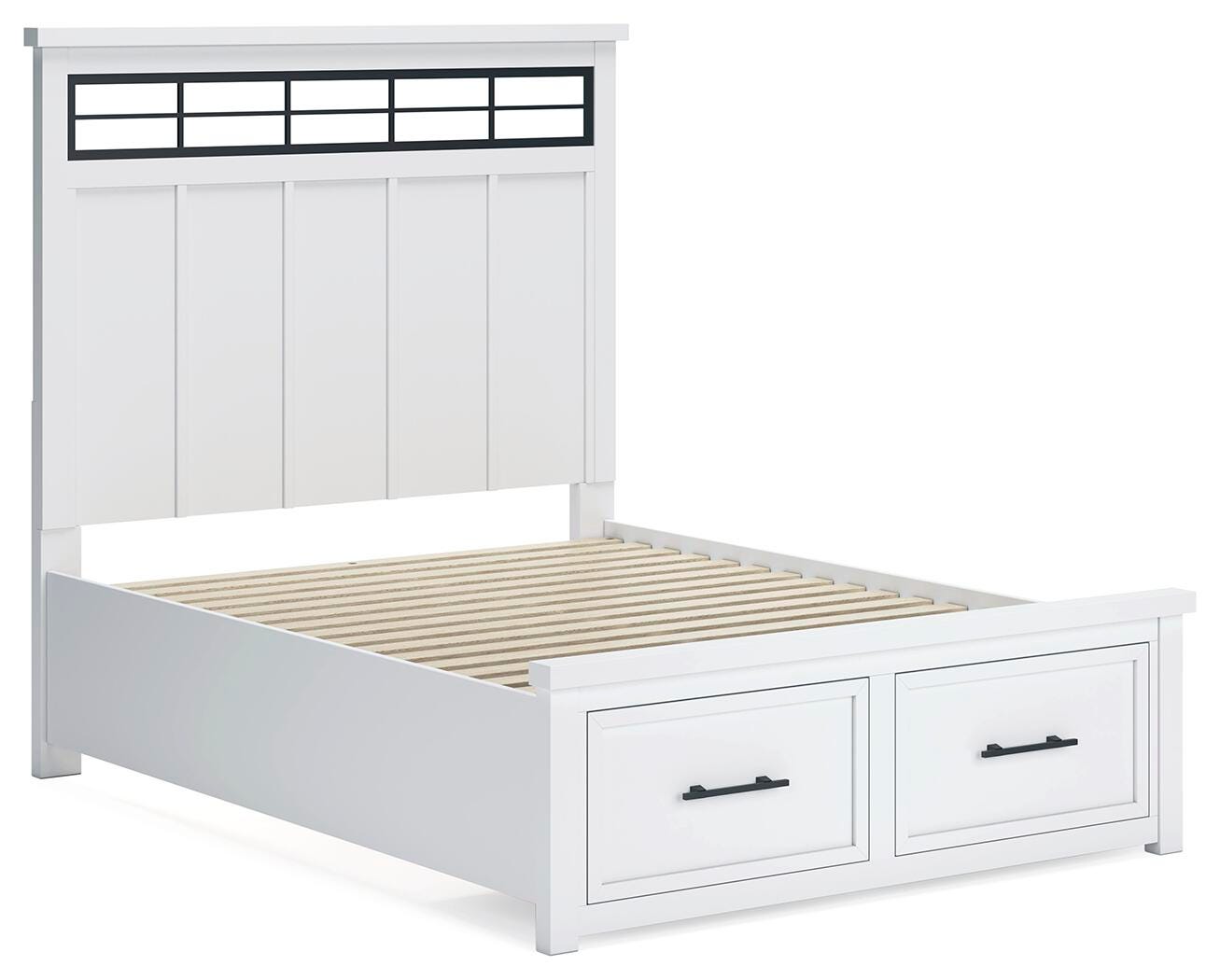 Ashbryn Panel Storage Bed, Dresser and Mirror - White/Natural  (B844-SI) - Image 10