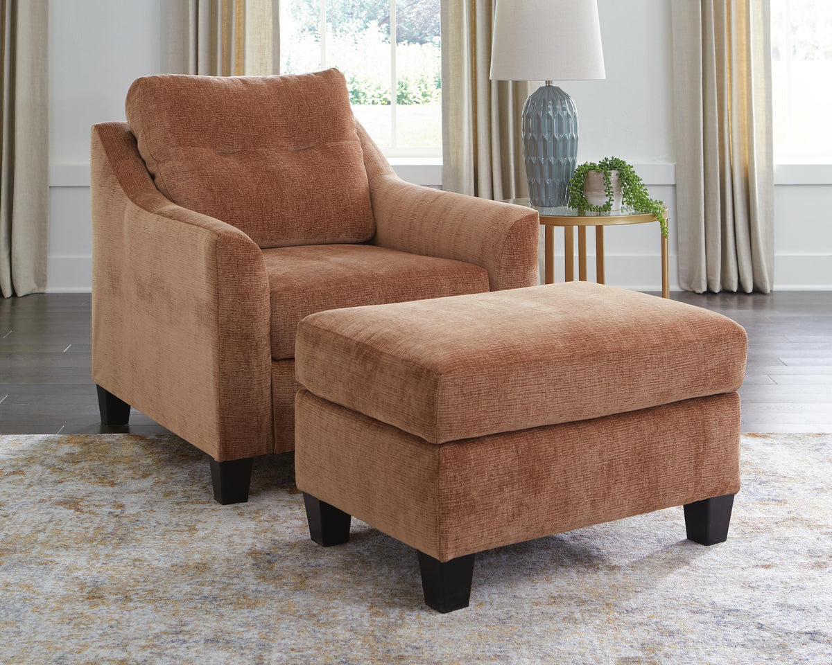 Amity Bay Chair and Ottoman (67204-SI) - Image 2