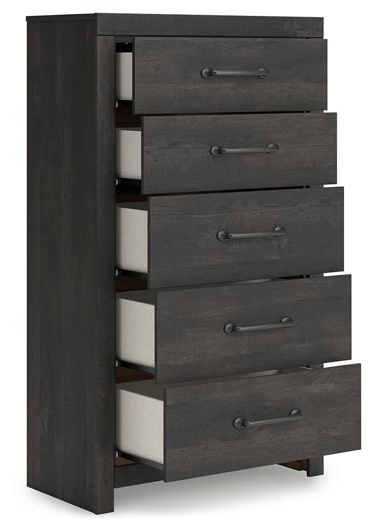 Hollivern Twin Panel Storage Bed, Dresser, Mirror and Chest (PCB2108-SI) - Image 11