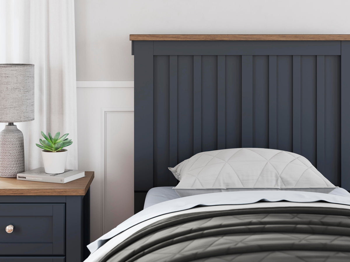 Landocken Panel Headboard (Youth) - Brown/Blue  (B414-SI) - Image 4