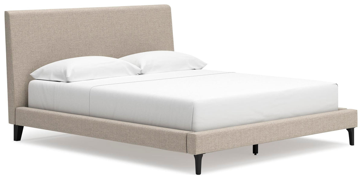Cielden Upholstered Bed with Roll Slats - Soft Gray  (B1199-SI)