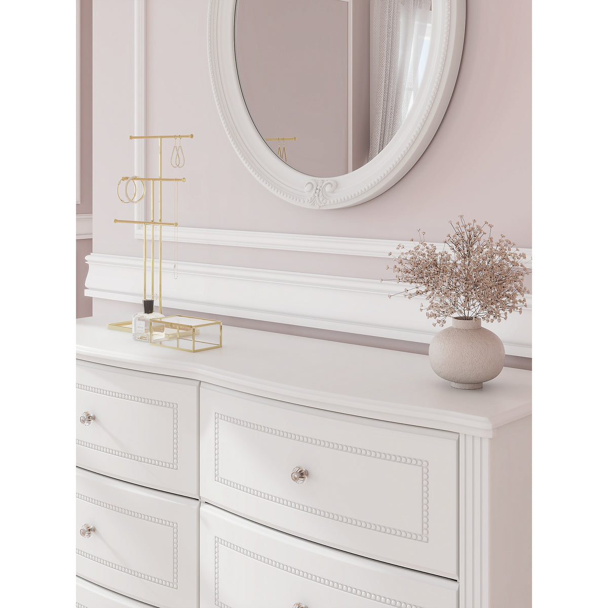 Kozlani Full Upholstered Panel Bed, Dresser and Mirror (PCB1819-SI) - Image 14