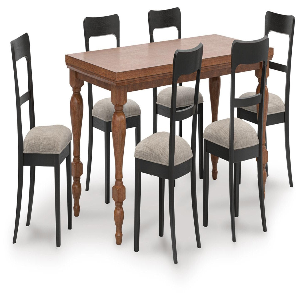 Greddinton Dining Table and 6 Chairs (PCD824-SI)