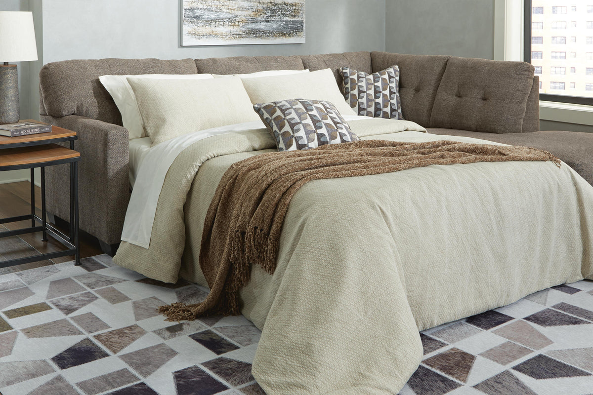 Mahoney 2-Piece Sleeper Sectional with Chaise (31005-SI) - Image 3