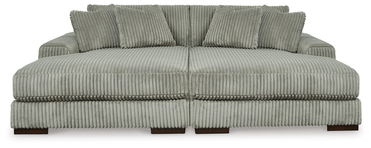 Lindyn Super Chaise with Oversized Swivel Chair (21105-SI) - Image 2