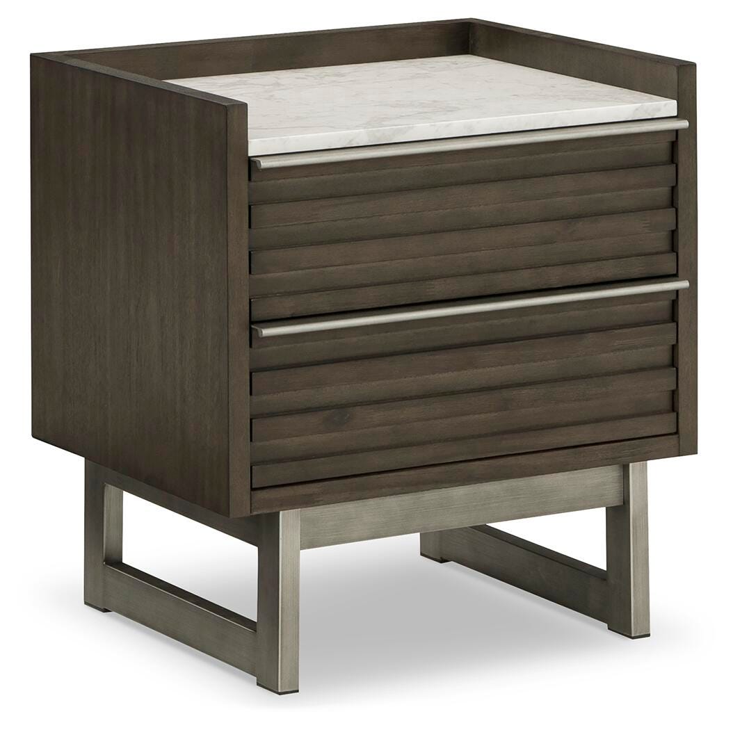 Arkenton Nightstand - Grayish Brown/White  (B786-SI) - Image 2