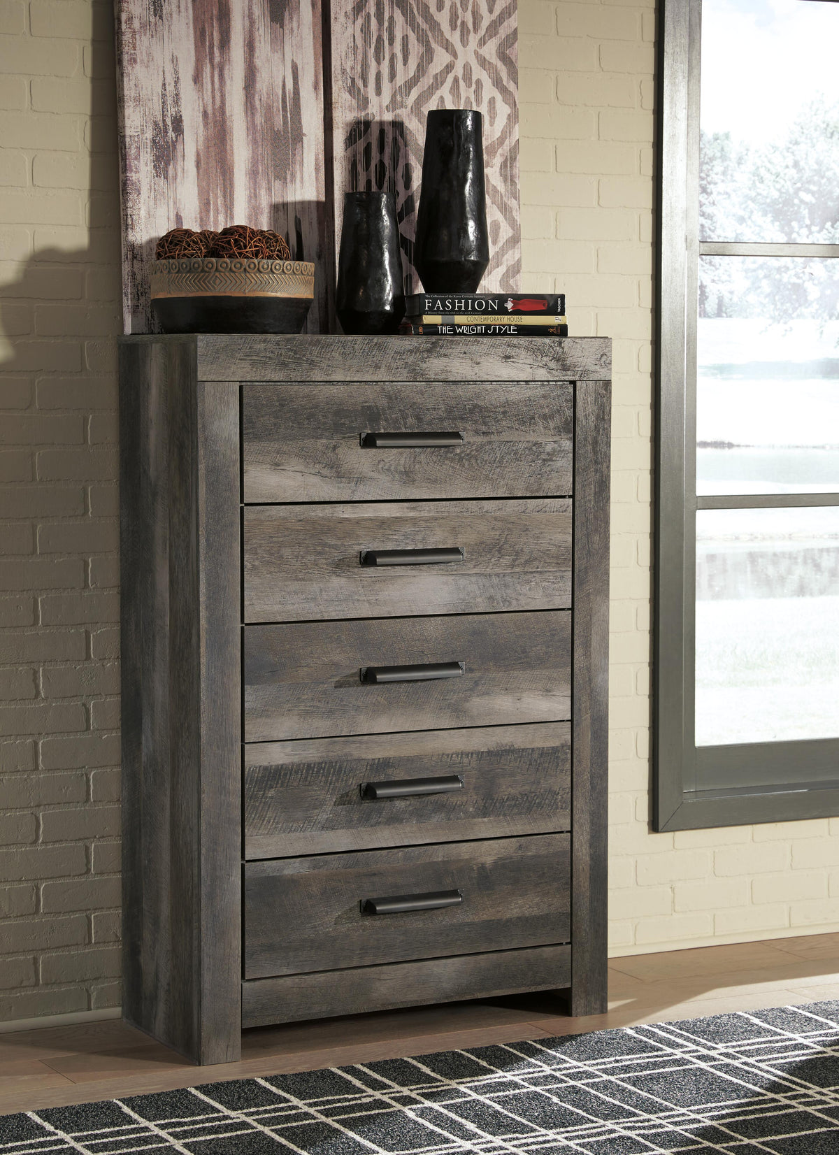 Wynnlow Panel Bed, Chest and Nightstand - Gray  (B440-SI) - Image 9