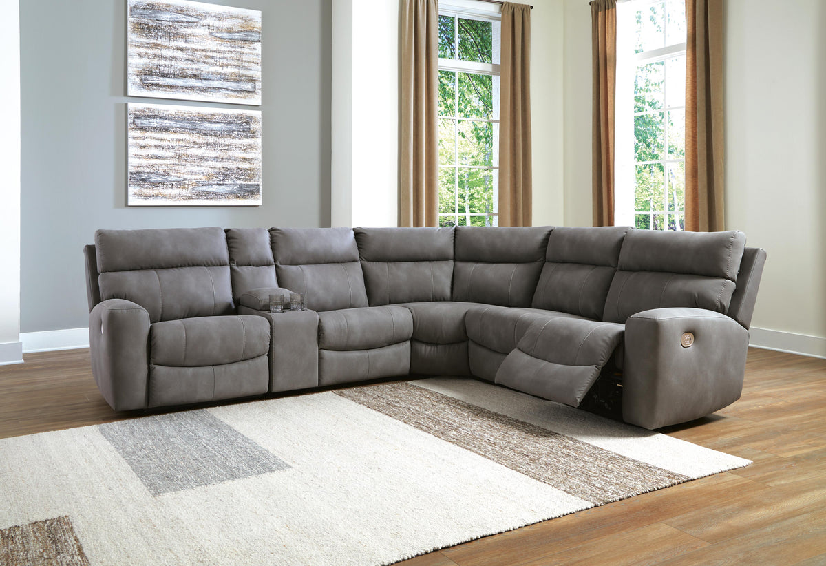 Next-Gen Durapella 6-Piece Power Reclining Sectional (61003-SI) - Image 4