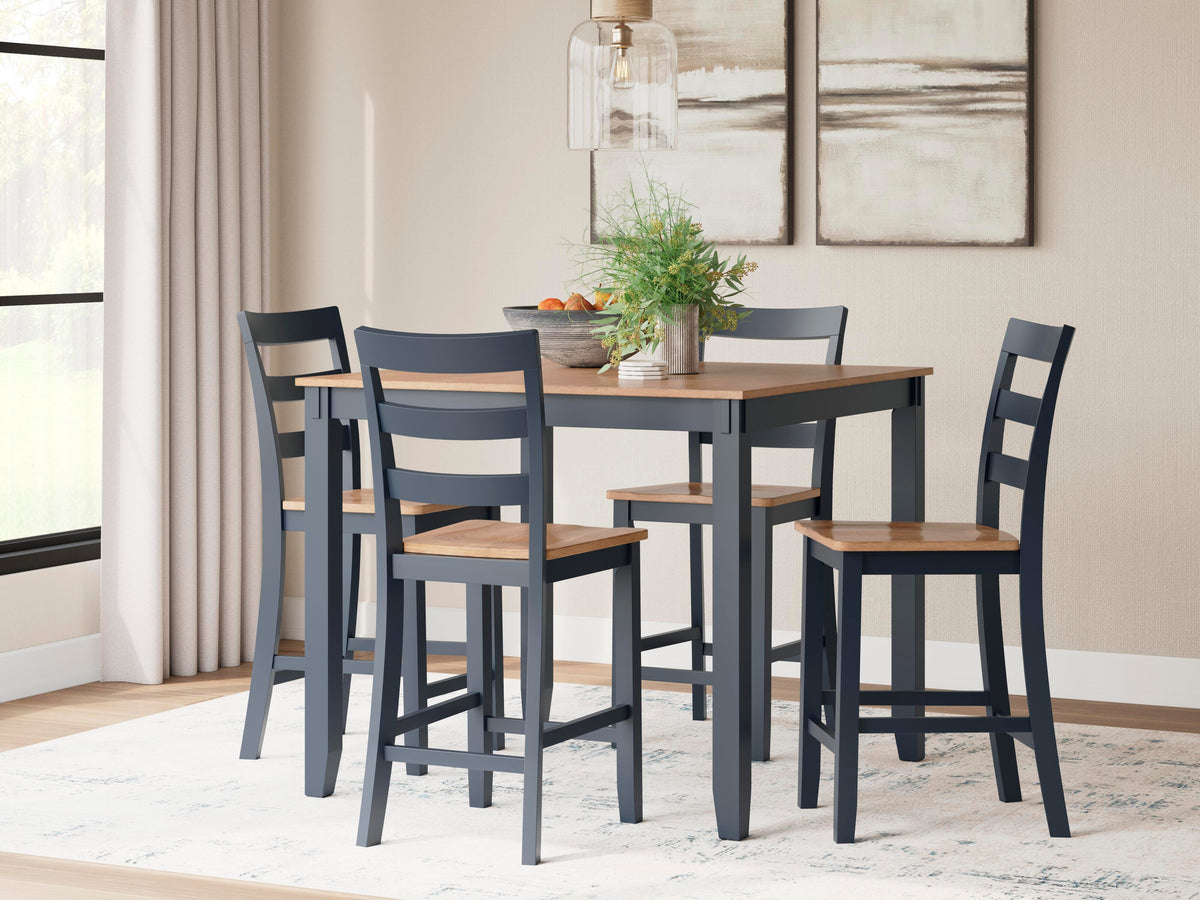 Gesthaven Counter Height Dining Table and 4 Barstools (Set of 5) (D399-SI) - Image 3