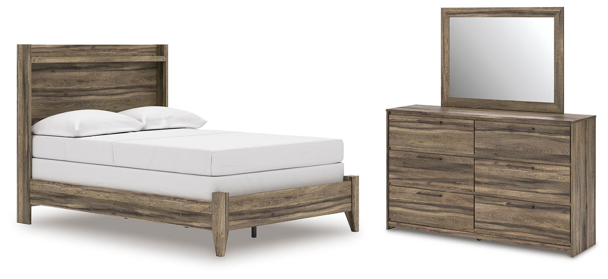 Elbrim Full Panel Bed, Dresser and Mirror (PCB2005-SI)