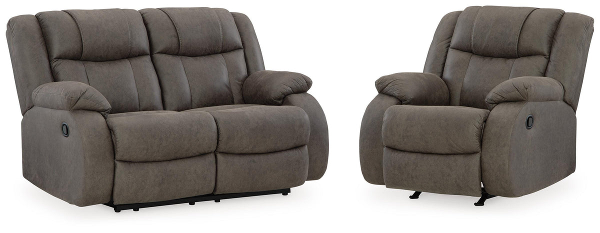 First Base Reclining Loveseat and Recliner (68804-SI)