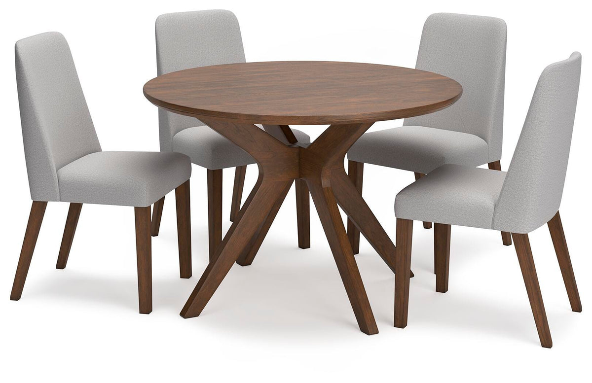 Lyncott Dining Table and 4 Chairs (D615-SI)