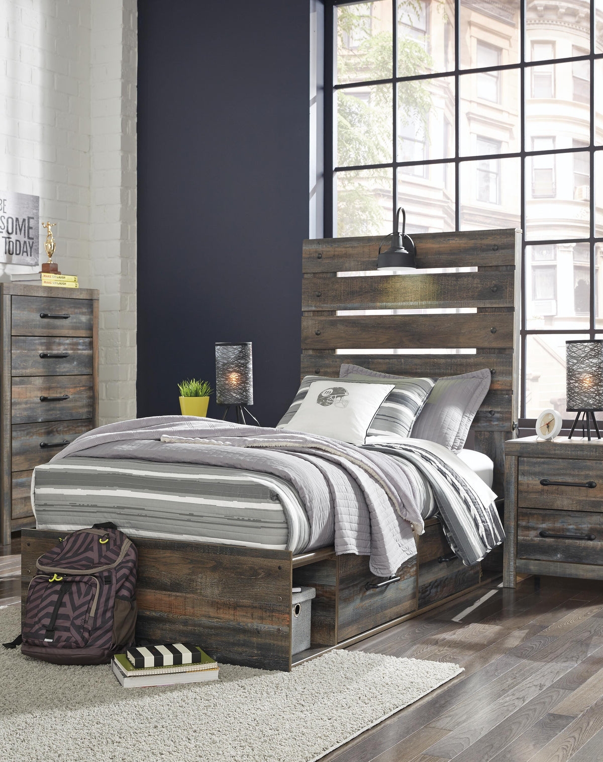 Drystan Panel Headboard - Multi  (B211-SI) - Image 12