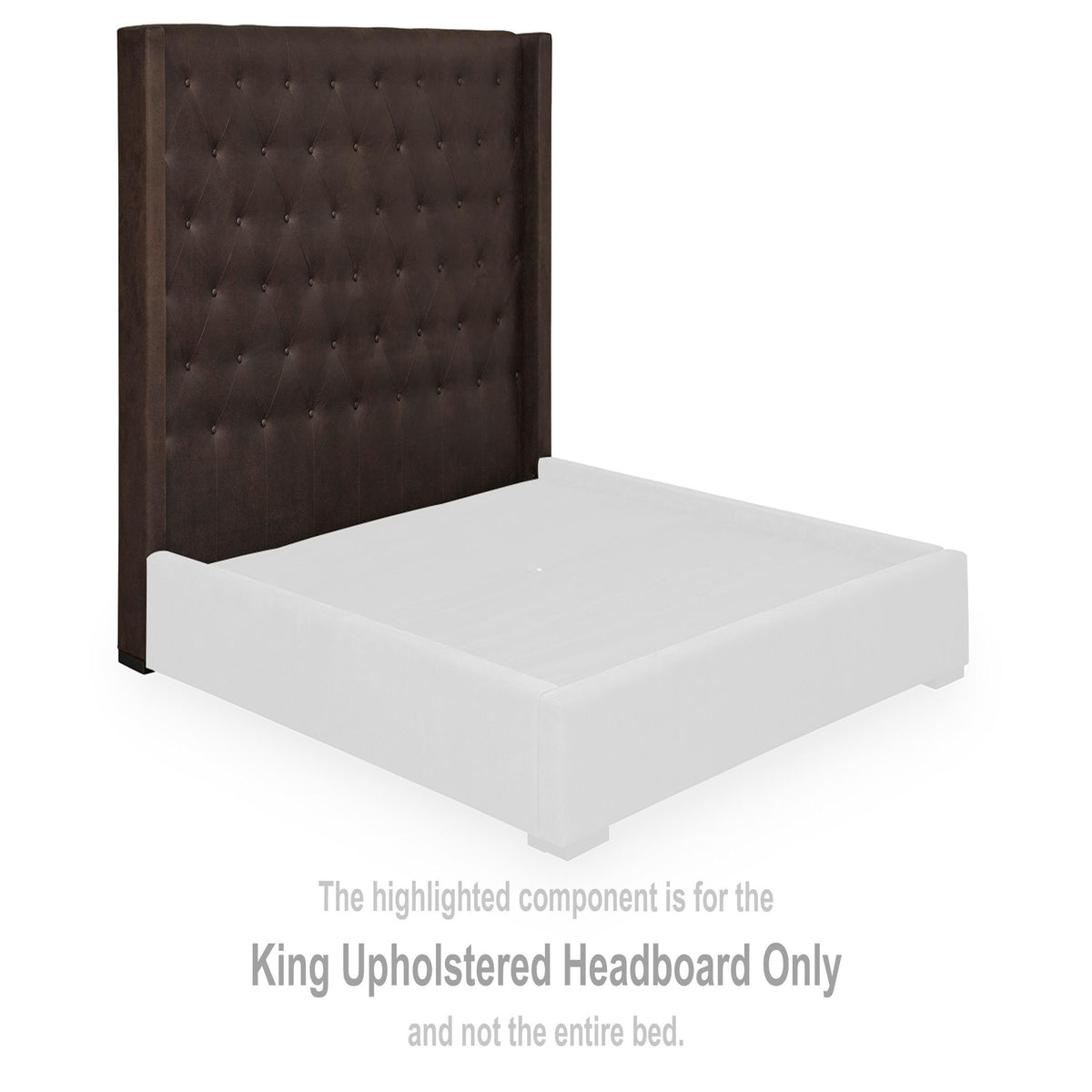 Lavernty King Upholstered Storage Footboard with Rails (PCB9002-SI) - Image 4