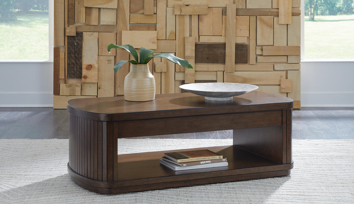 Korestone Lift-Top Coffee Table - Dark Brown  (T679-SI) - Image 6
