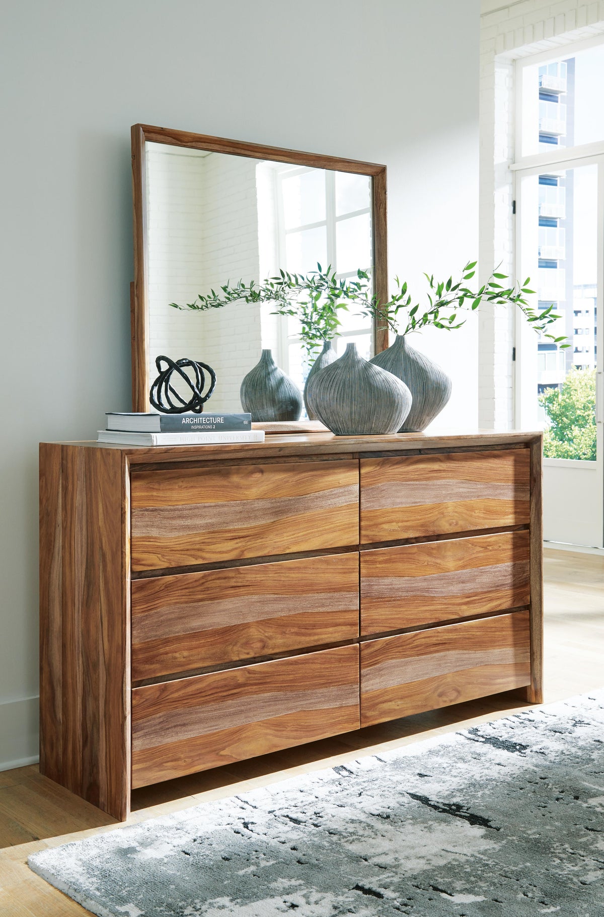Dressonni Dresser and Mirror - Brown  (B790-SI) - Image 3