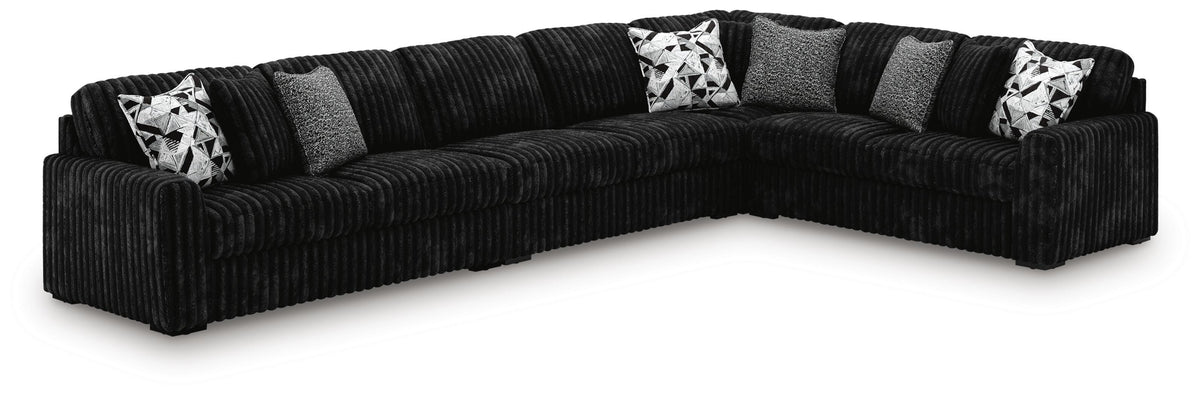 Midnight-Madness 4-Piece Sectional (98103-SI)