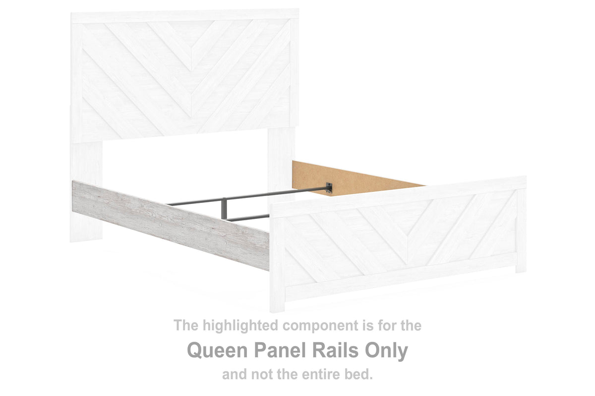 Cayboni Panel Rails - Whitewash  (B3788-SI)