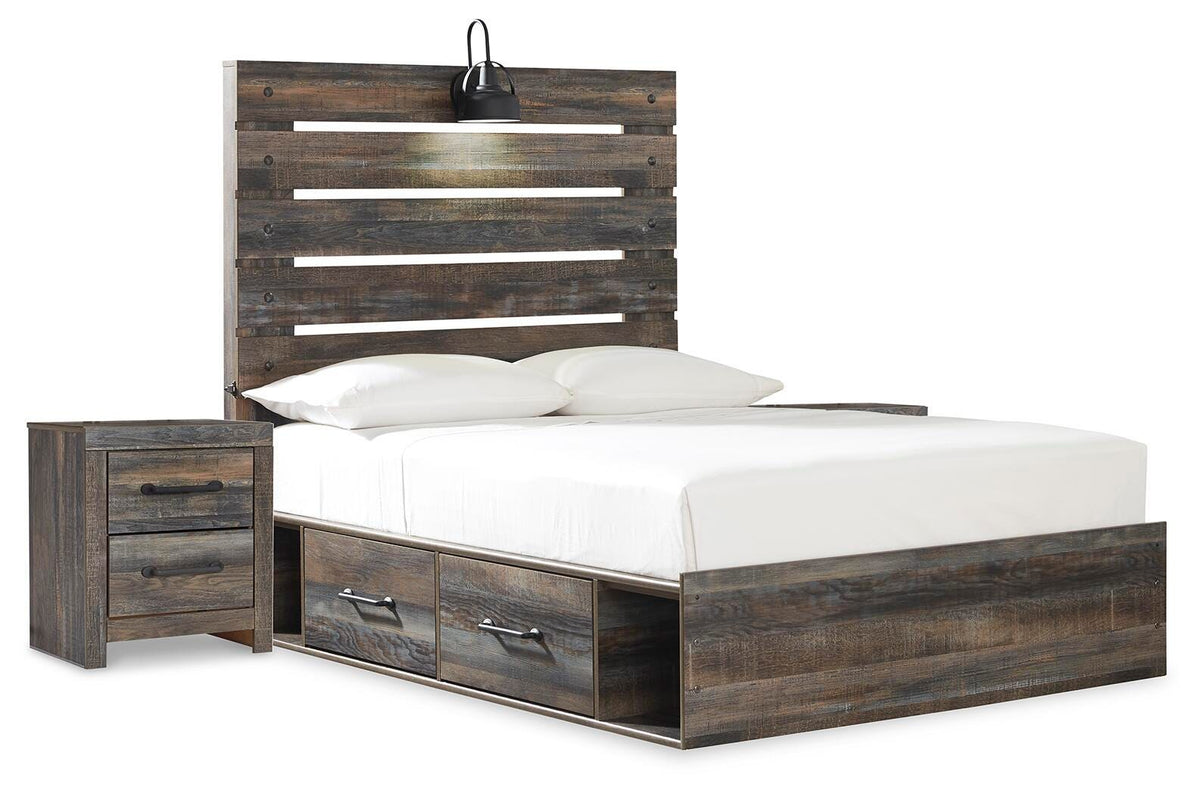 Drystan Panel Bed and 2 Nightstands - Multi  (B211-SI)