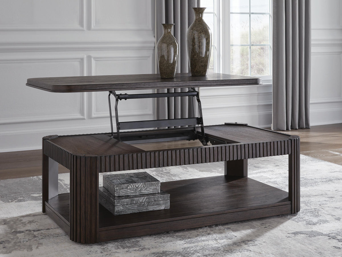 Carlibrie Lift-Top Coffee Table - Warm Brown  (T700-SI) - Image 6