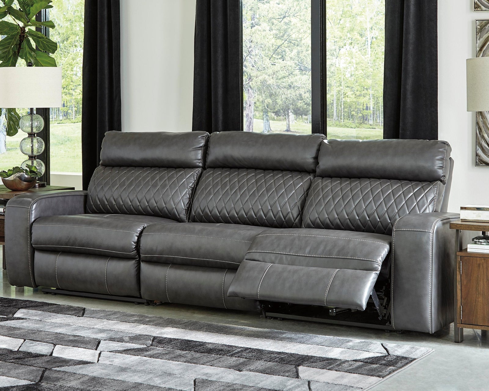 Samperstone 3-Piece Power Reclining Sectional Sofa (55203-SI) - Image 2