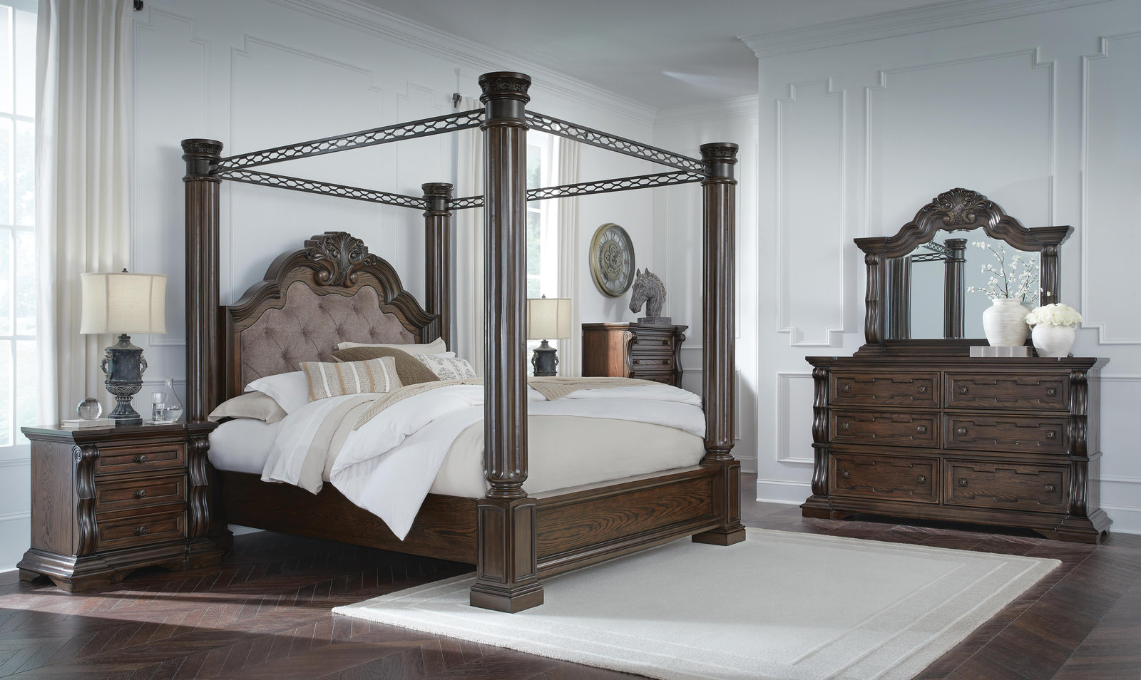 Maylee Canopy Bed - Dark Brown  (B947-SI) - Image 5