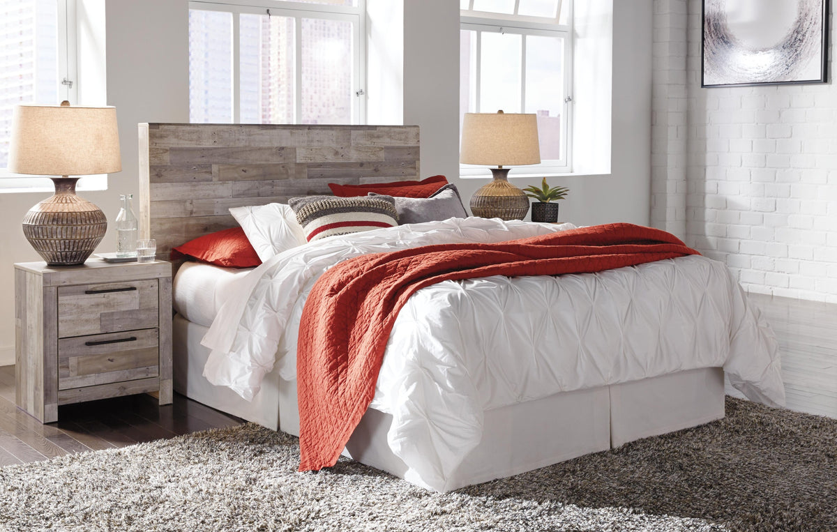 Effie Panel Headboard - Whitewash  (B255-SI) - Image 9