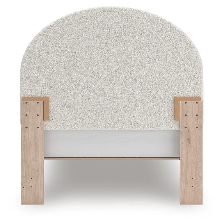 Arloster Twin Upholstered Panel Bed, Dresser and Mirror (PCB1566-SI) - Image 12