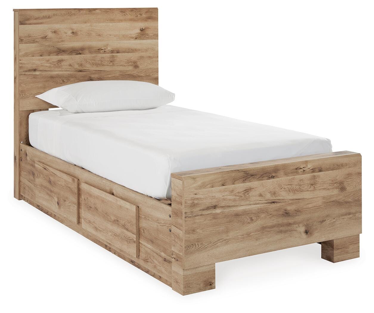 Hyanna Panel Bed with 2 Side Storage, Dresser and Mirror - Tan Brown  (B1050-SI) - Image 5