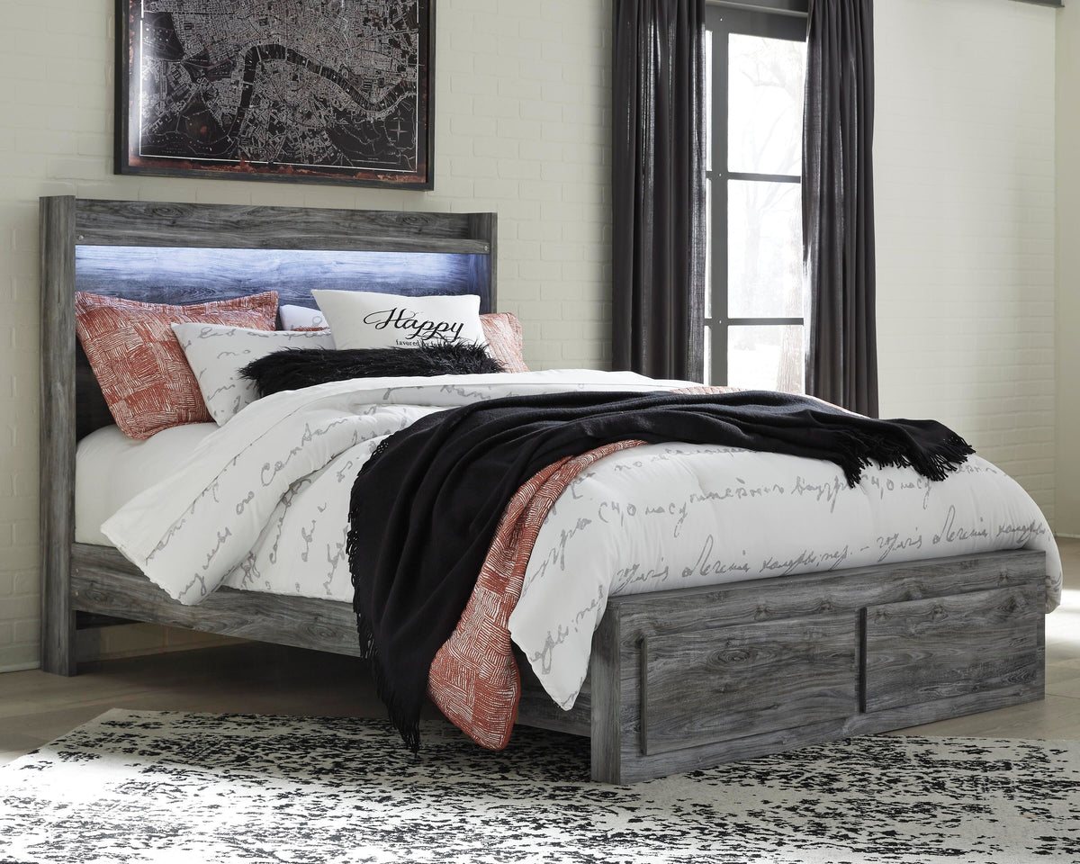Baystorm Panel Storage Bed, Dresser, Mirror, Chest and 2 Nightstands - Gray  (B221-SI) - Image 14