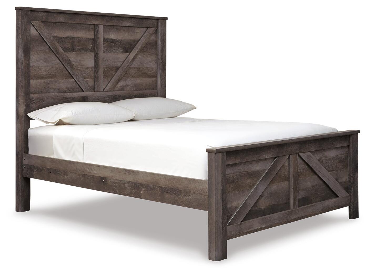 Wynnlow Crossbuck Panel Bed, Dresser, Mirror, and Nightstand - Gray  (B440-SI) - Image 5
