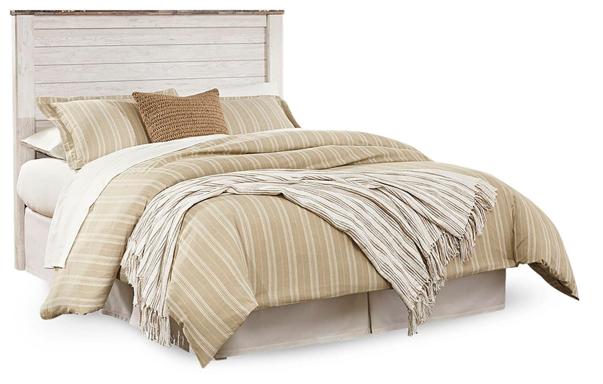 Willowton Panel Headboard - Whitewash  (B267-SI)