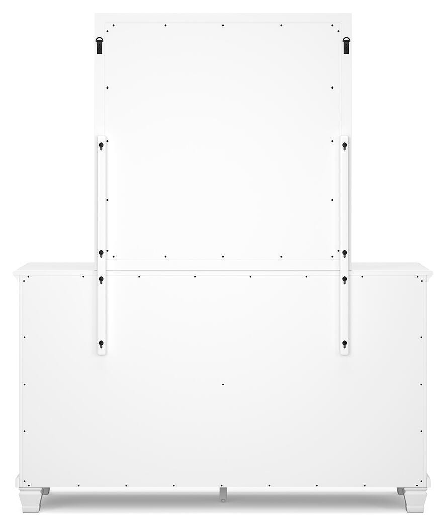Fortman Panel Bed, Dresser, Mirror and Nightstand - White  (B680-SI) - Image 7