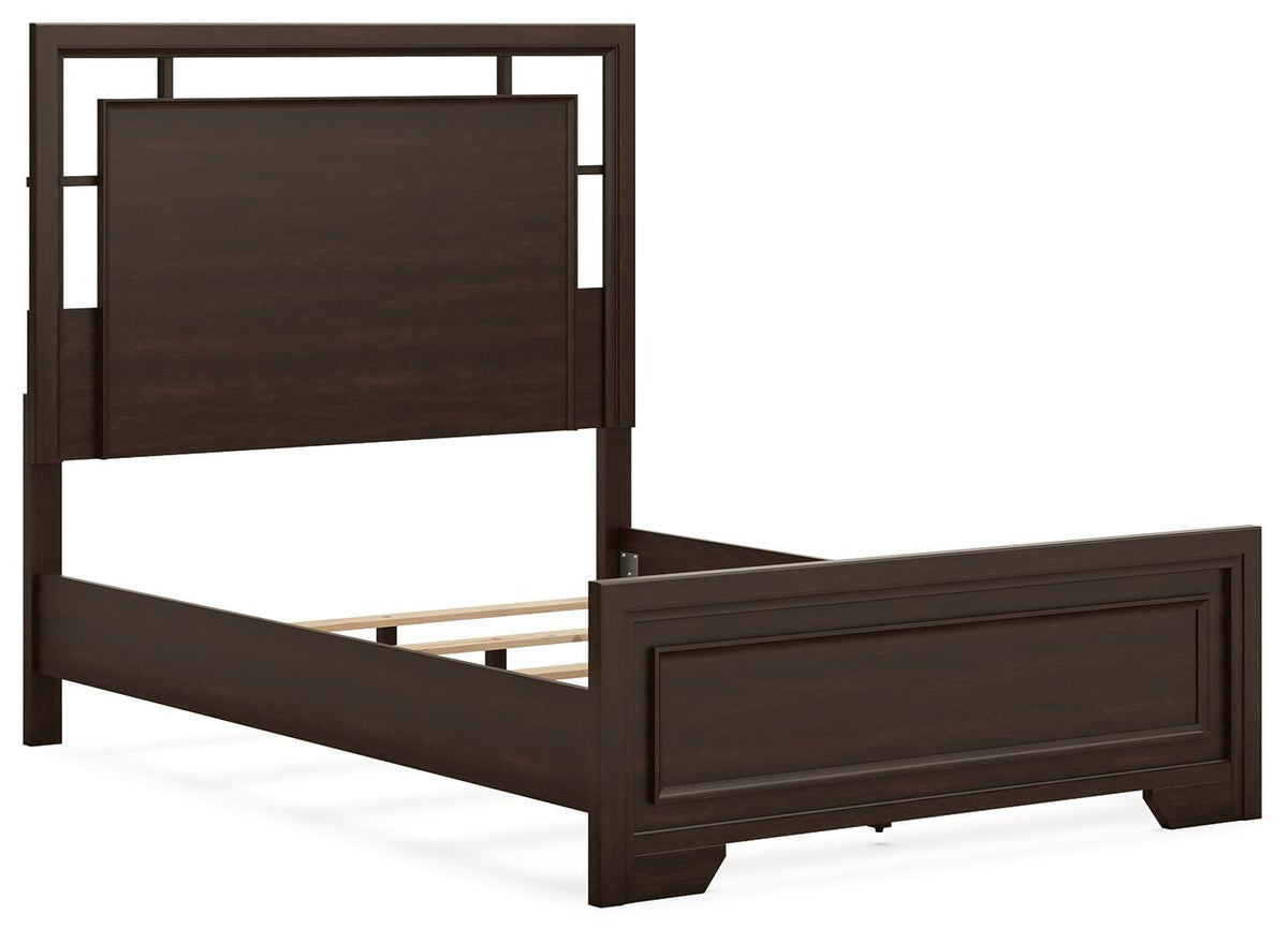 Covetown Panel Bed, Dresser, Mirror, Chest and Nightstand - Dark Brown  (B441-SI) - Image 14