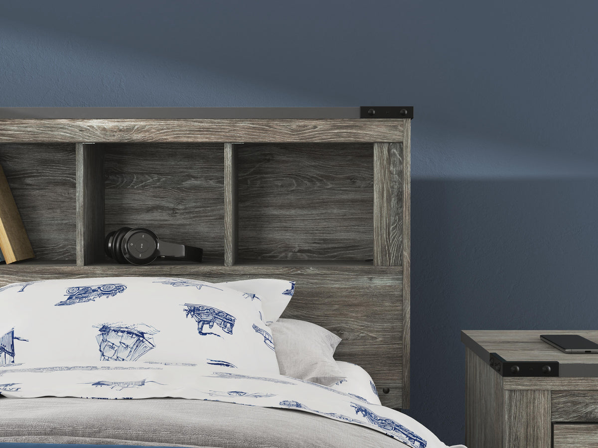 Frandern Bookcase Bed with Storage, Dresser and Mirror (B4480-SI) - Image 18