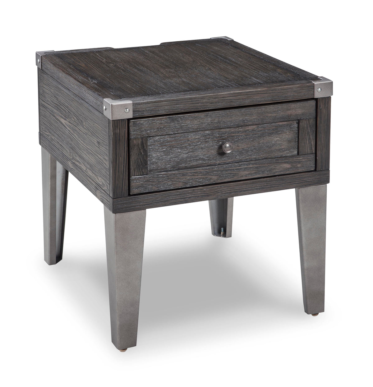 Todoe End Table with USB Ports &amp; Outlets - Dark Gray  (T901-SI) - Image 4