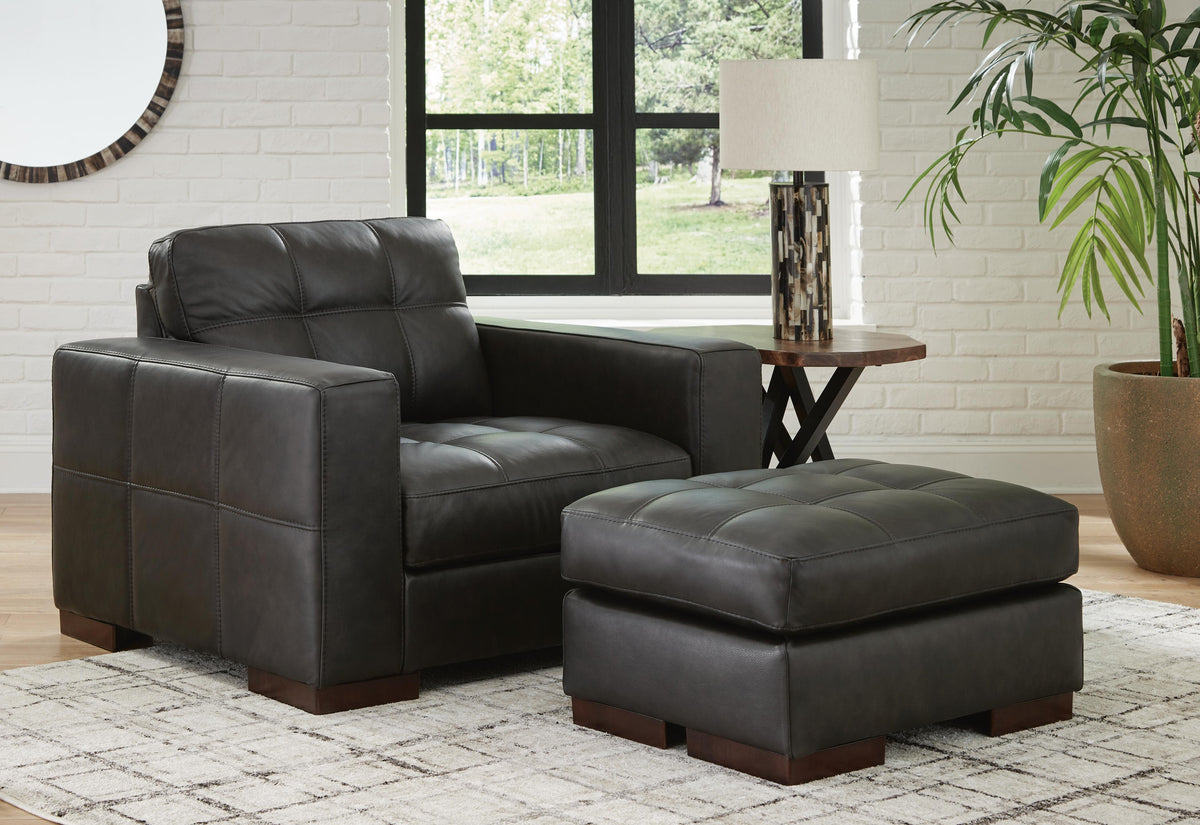 Luigi Oversized Chair and Ottoman (56506-SI) - Image 10