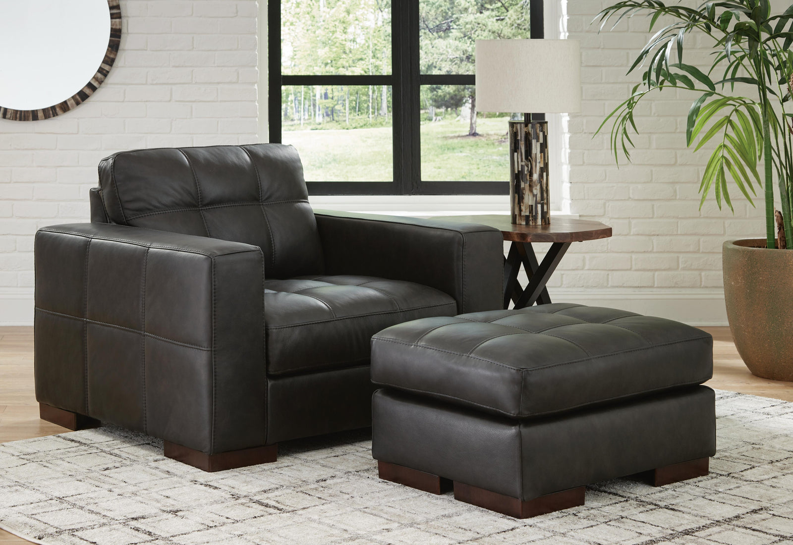 Luigi Oversized Chair and Ottoman (56506-SI) - Image 10