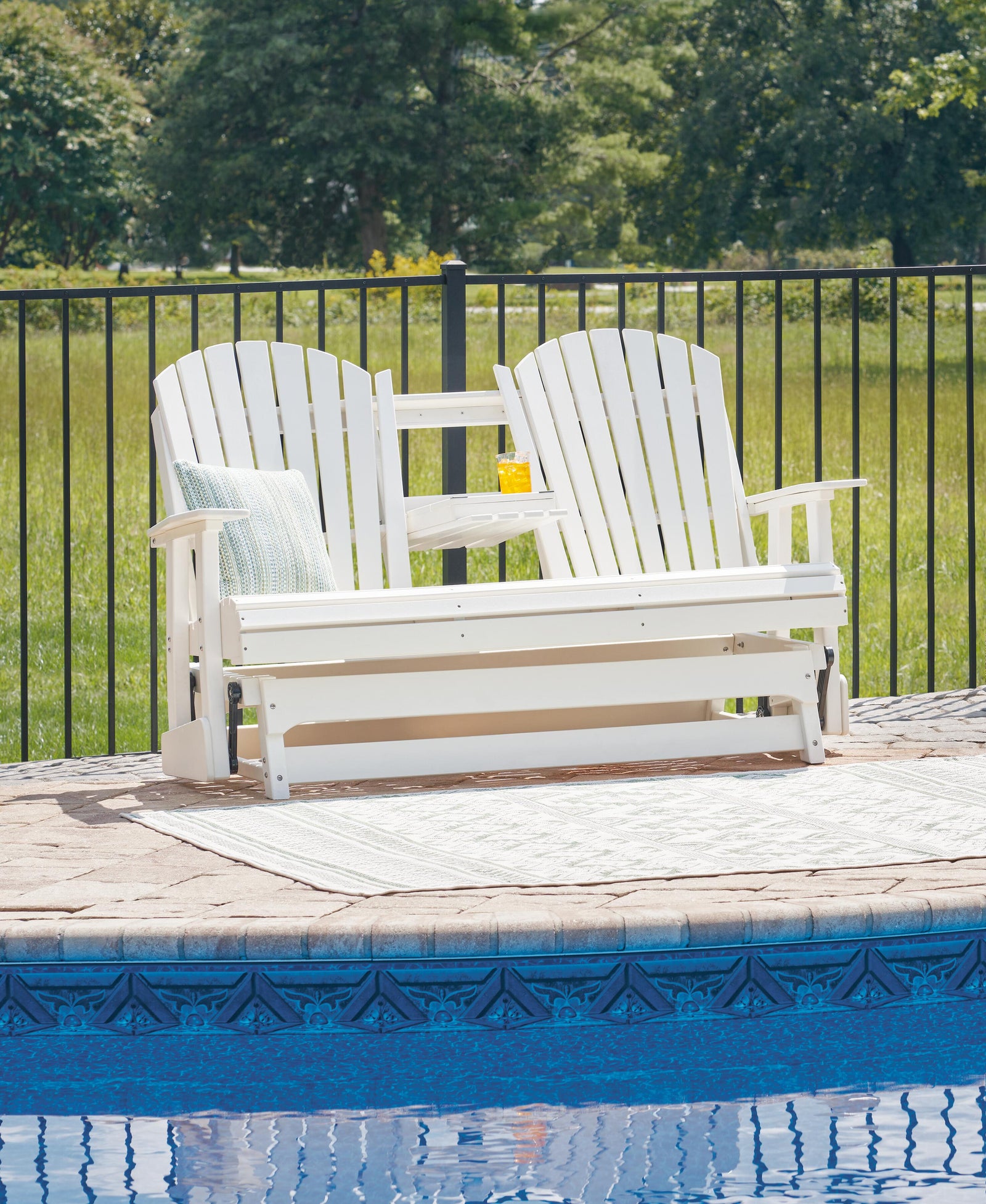 Hyland Wave Outdoor Glider Loveseat (P111-SI) - Image 24