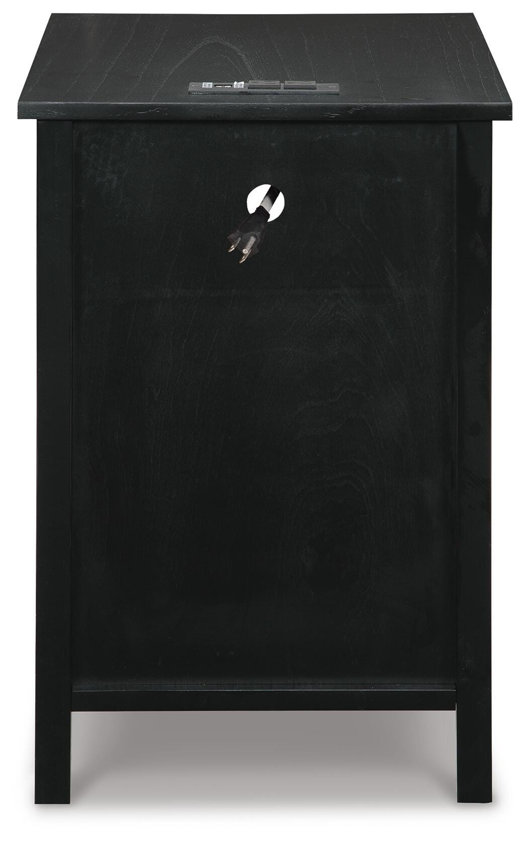 Treytown Chairside End Table - Black  (T300-SI) - Image 5