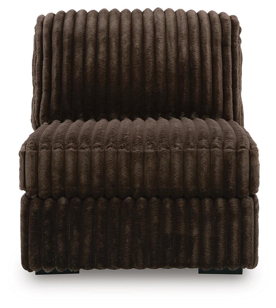 Midnight-Madness 3-Piece Sectional, Oversized Chair and Ottoman (98104-SI) - Image 10