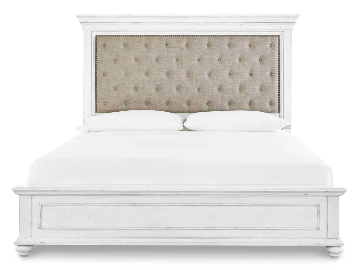 Kanwyn Panel Bed - Whitewash  (B777-SI) - Image 6