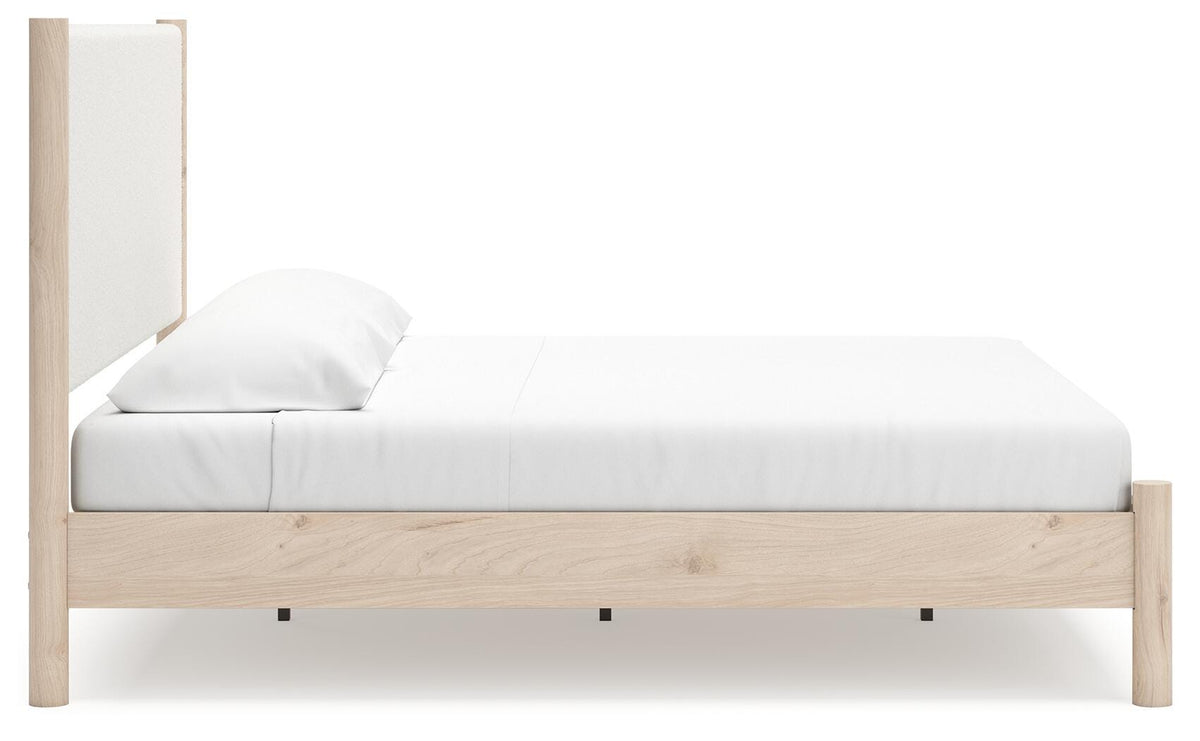 Cadmori Upholstered Panel Bed - Two-tone  (B2615-SI) - Image 7