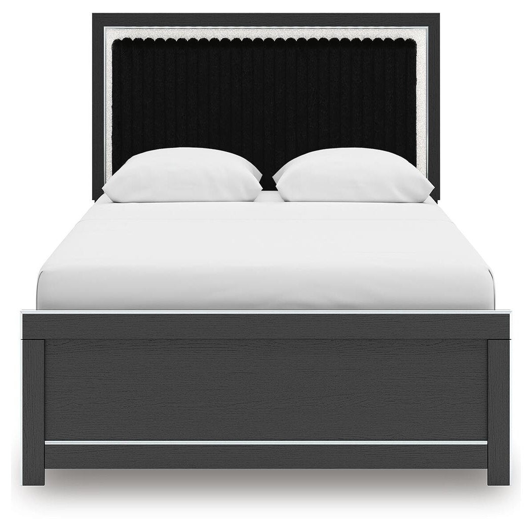 Zuraleus Queen Upholstered Bed, Dresser, Mirror and Nightstand (PCB3380-SI) - Image 9